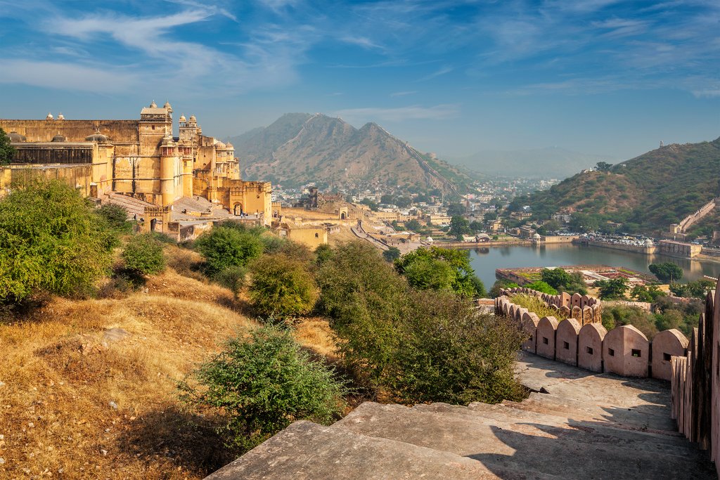 India - Jaipur - Amer (Amber) Fort and Maota Lake