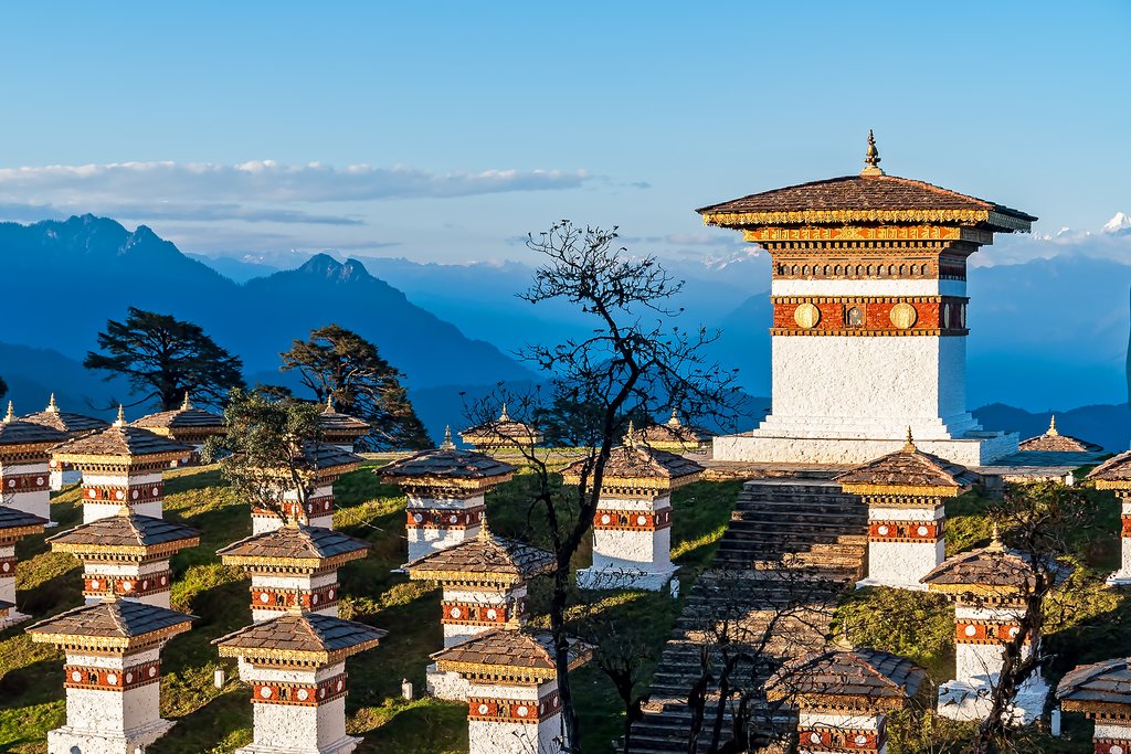 Druk Wangyal Chortens on the Dochu La pass