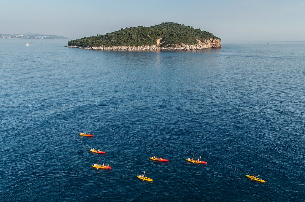 Heading out toward Lokrum Island, close to Dubrovnik