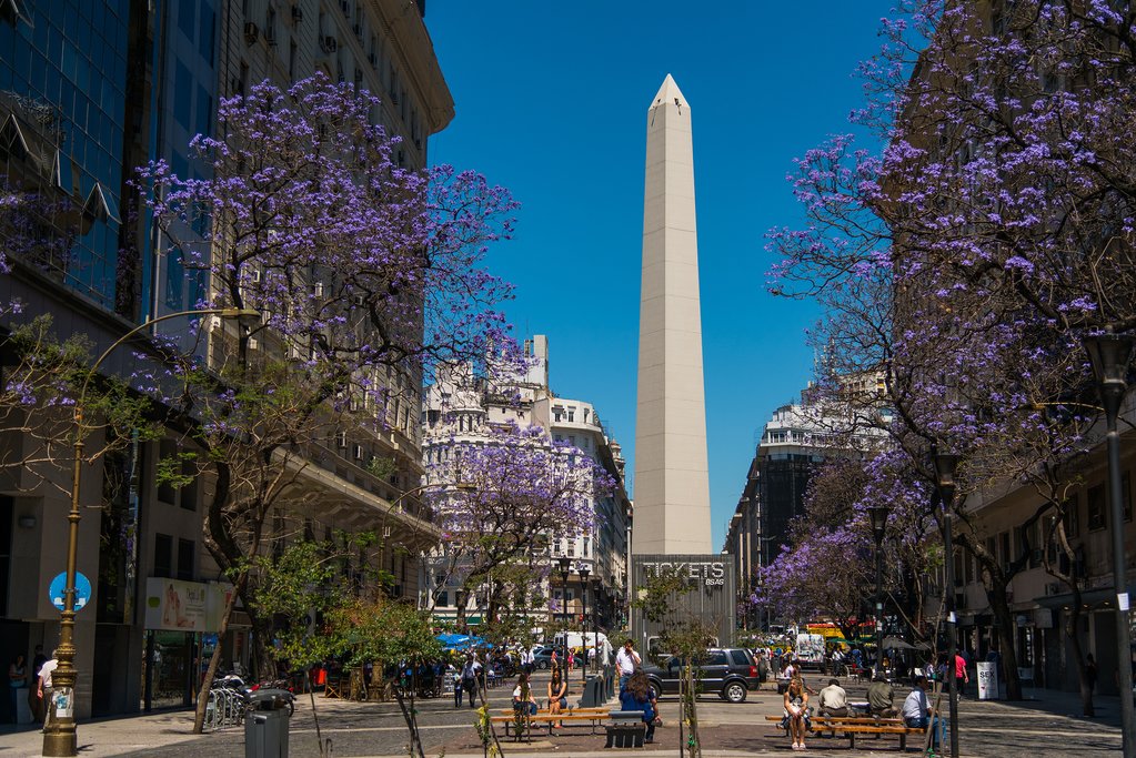 The famous Obelisco of Buenos Aires