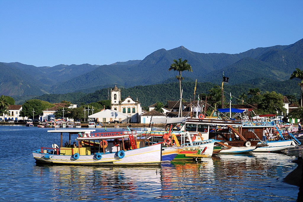 Boats in Paraty Bay