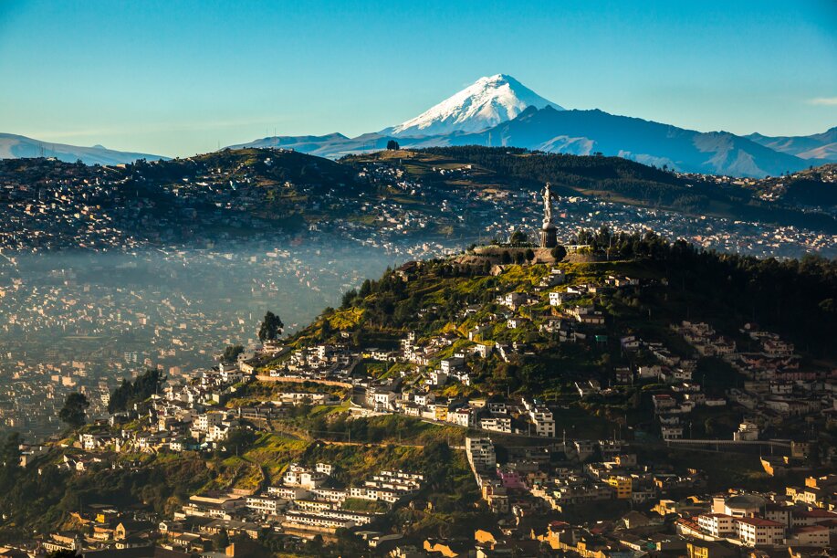 Views over Quito and Cotopaxi