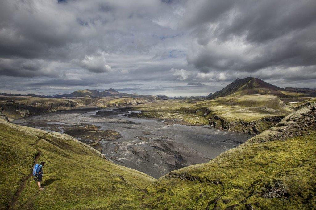 Enjoy striking views of the mountains on your hike to Mt. Sveinstindur