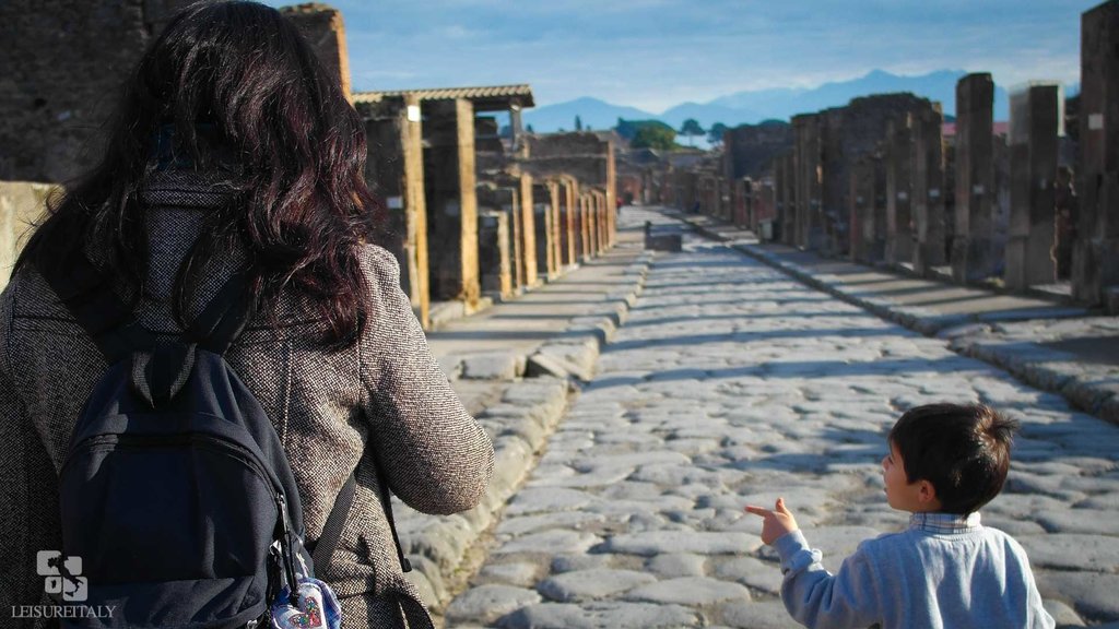 Ruins of Pompeii and the Surrounding Hillsides