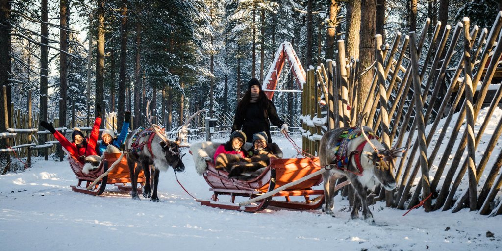 Sleigh rides in Santa's Village