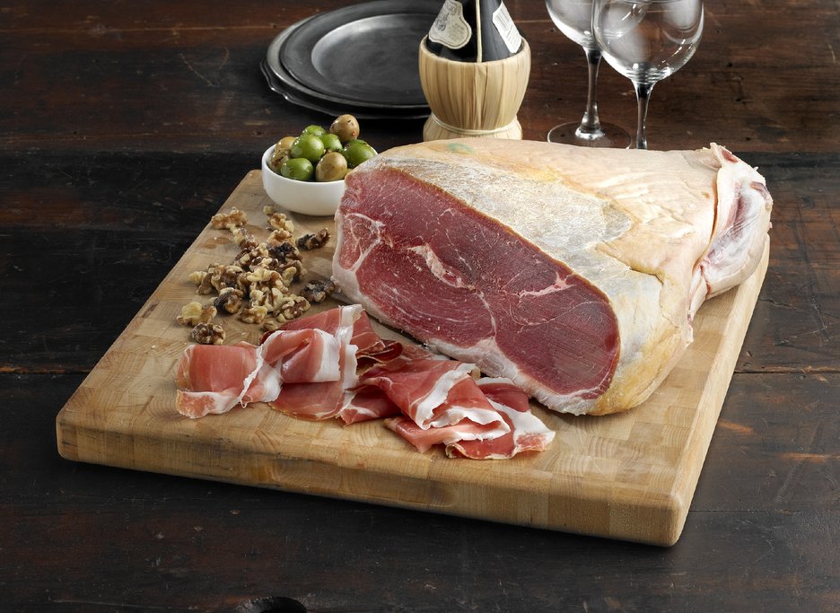 Typical smoked ham in Basque country