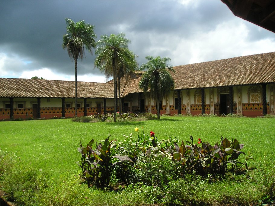 A courtyard of a Jesuit mission