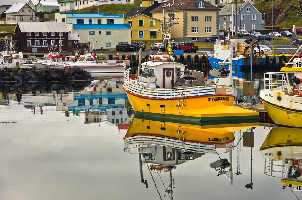 Catch the ferry in Stykkishólmur's charming harbor