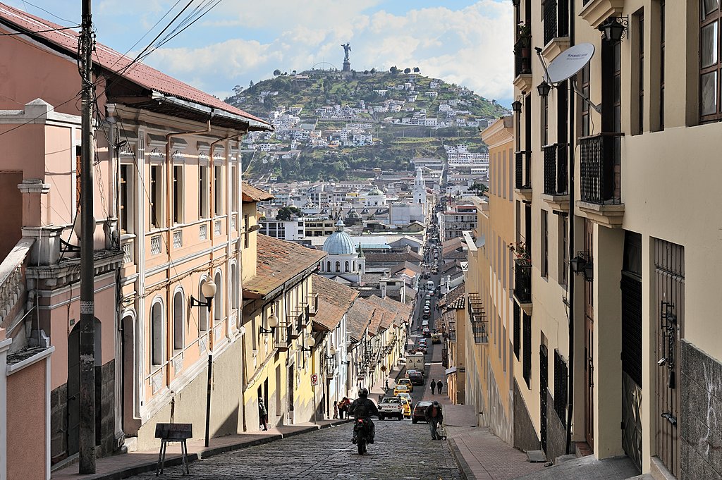 Quito's historic city streets