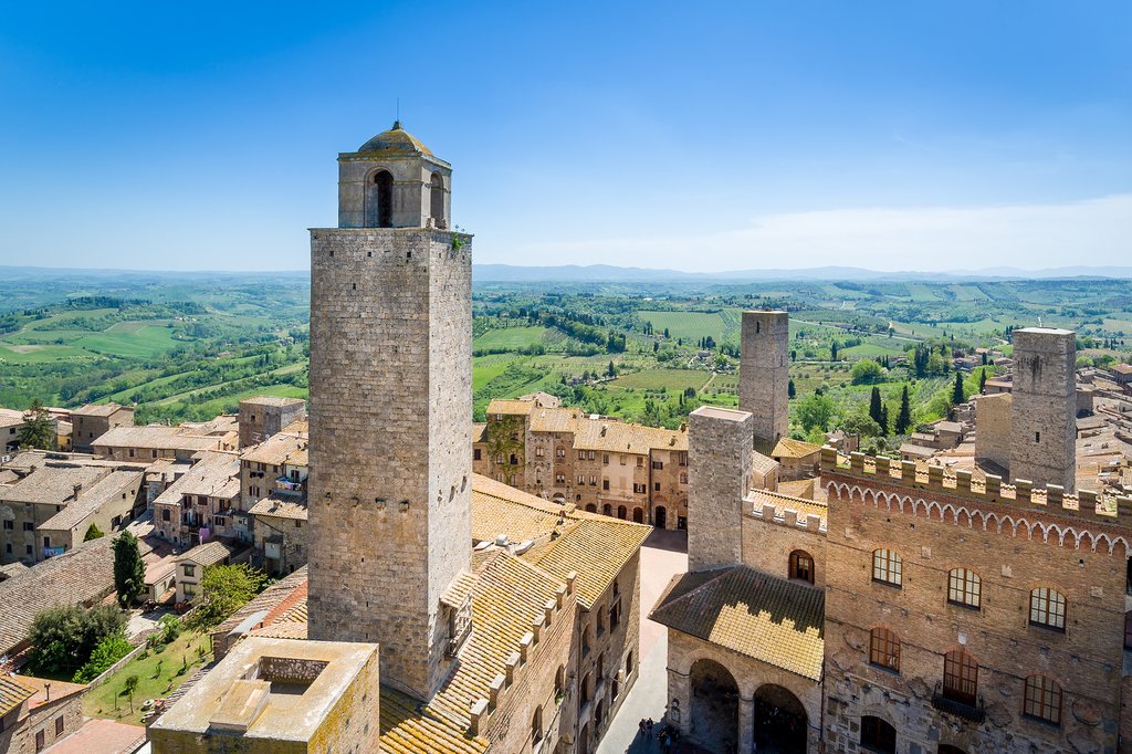 The town of San Gimignano in Tuscany