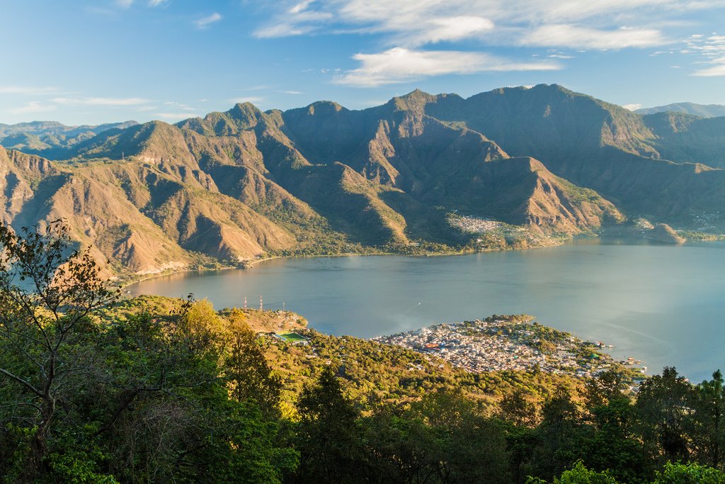 Views of Lake Atitlán from San Pedro Volcano