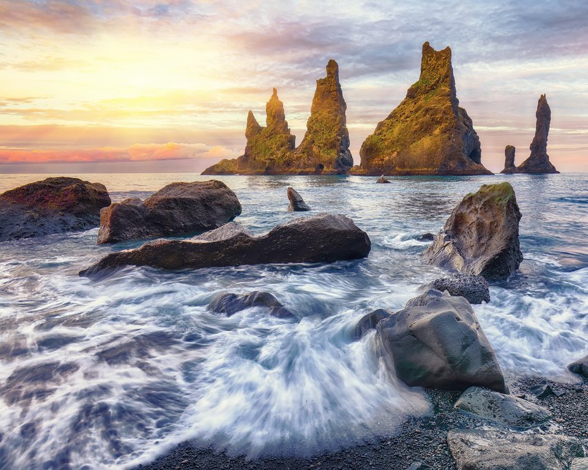 Black Sand Beach and Rocks of Reynisfjara