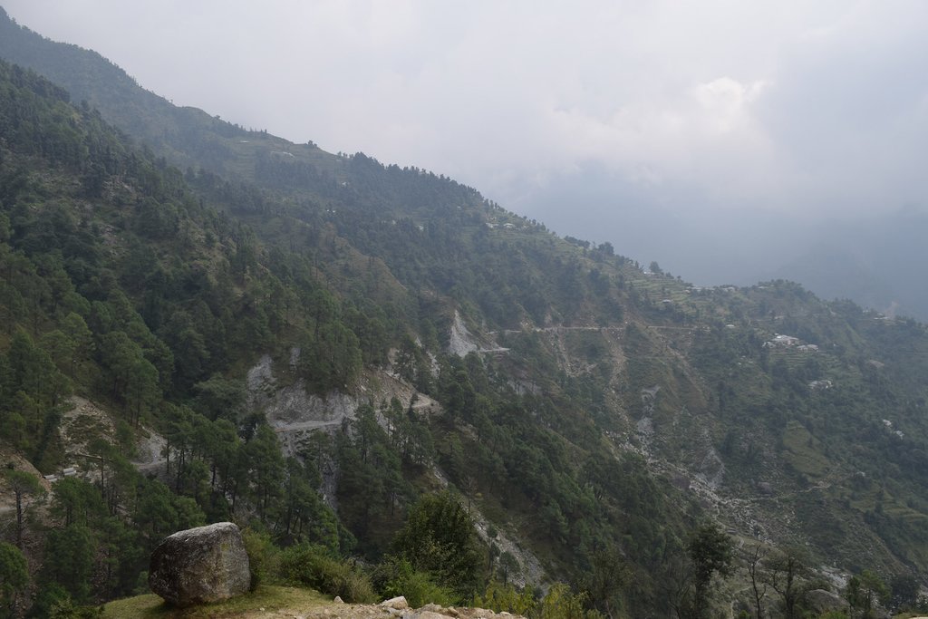 View of the mountain path to Kareri Village