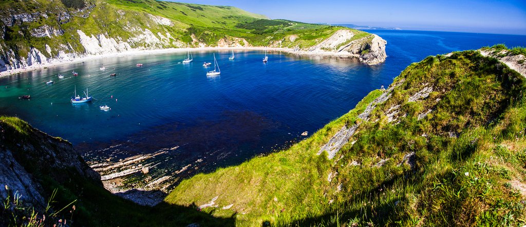 Lulworth's circular bay.