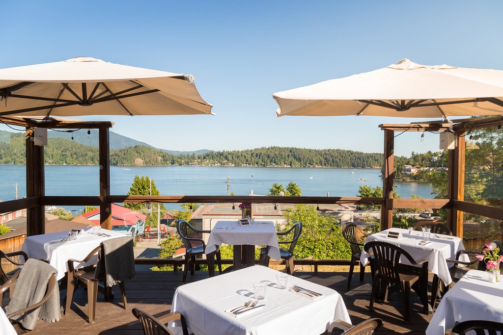 Grab a bite to eat in Gibsons harbor