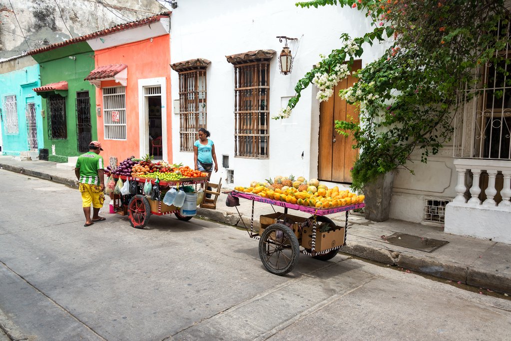 Fruit vendors in Cartagena