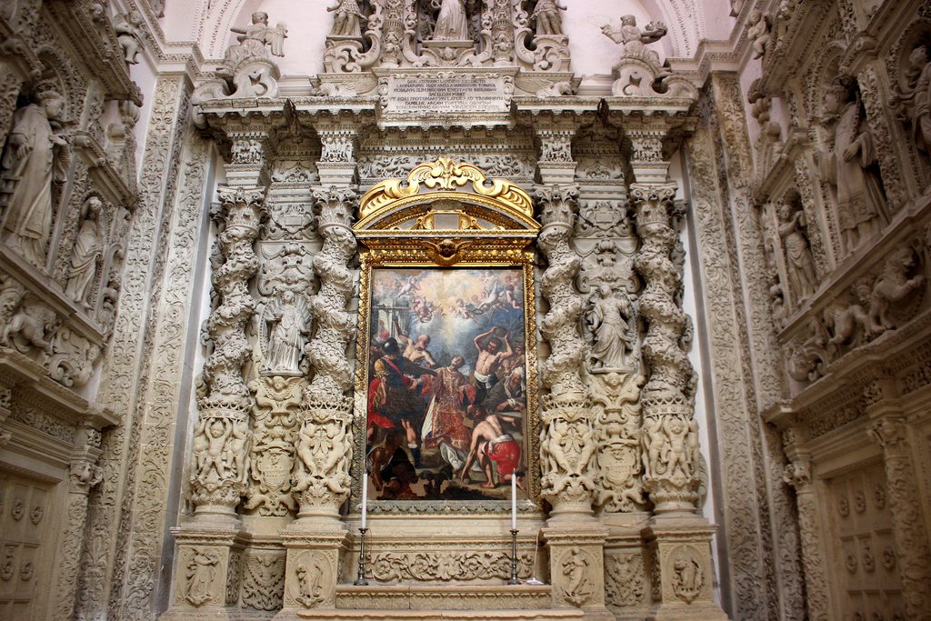 Paintings inside Church of Santa Irene in Lecce