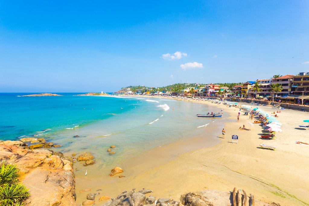 Spend the day at the beach in Kovalam