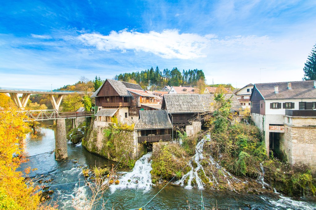 Old watermills in the village of Rastoke