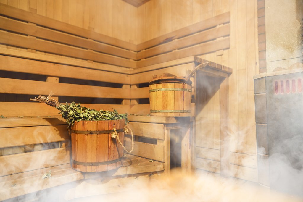 A traditional Finnish sauna