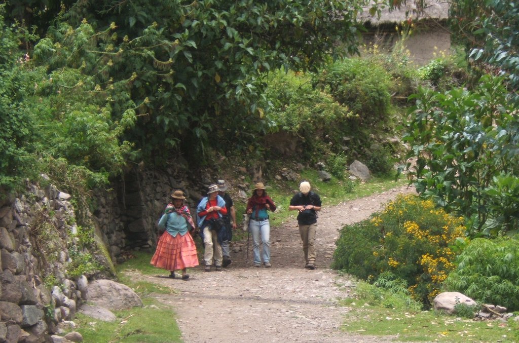 A path through a pre-Colombian village