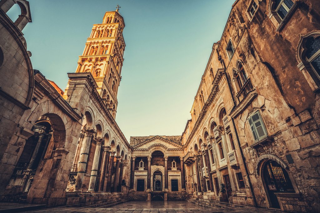 Diocletian's Palace in the historic center of Split