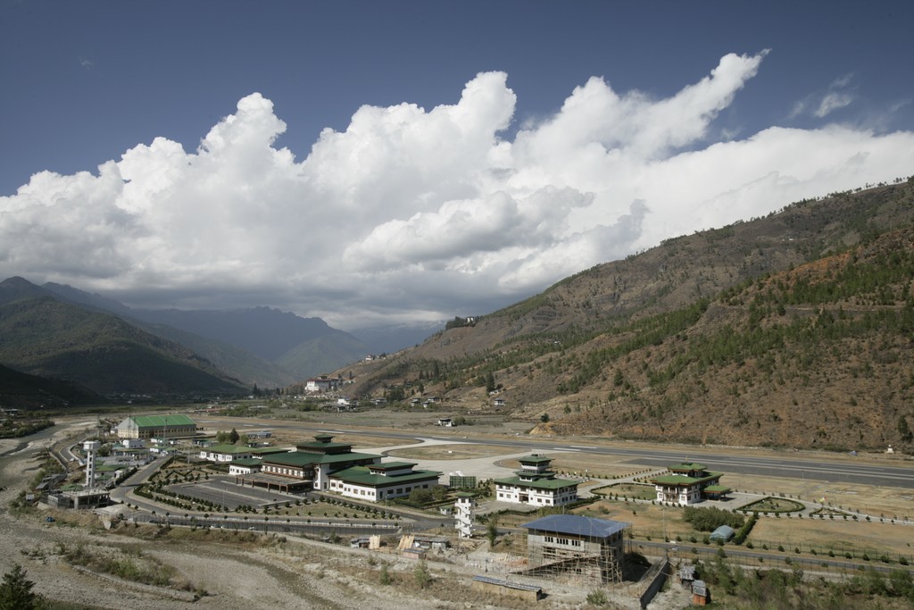 The small airport at Paro