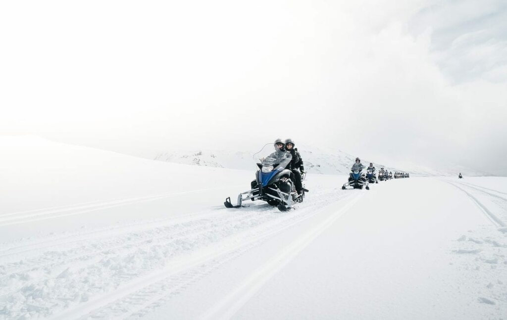 Langjokull Glacier Snowmobiling