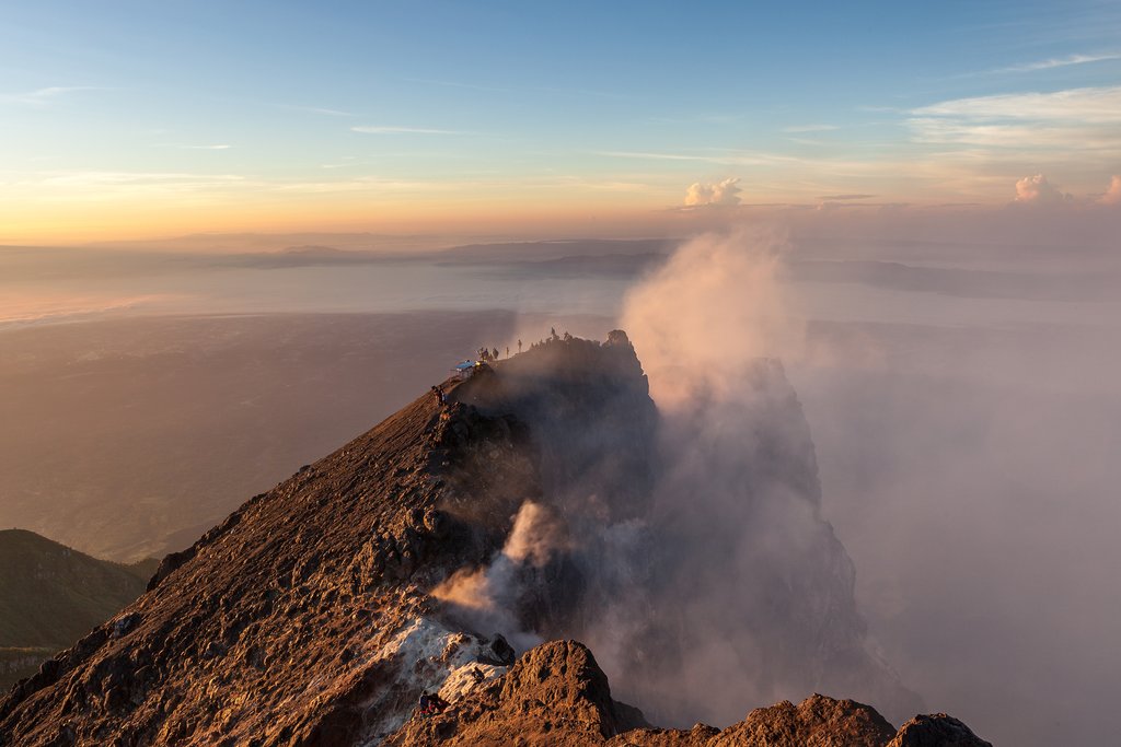 Merapi summit at sunrise