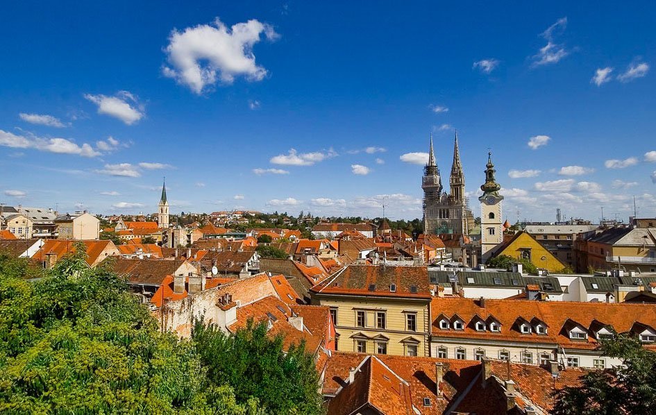 Looking out over Zagreb, Croatia's capital