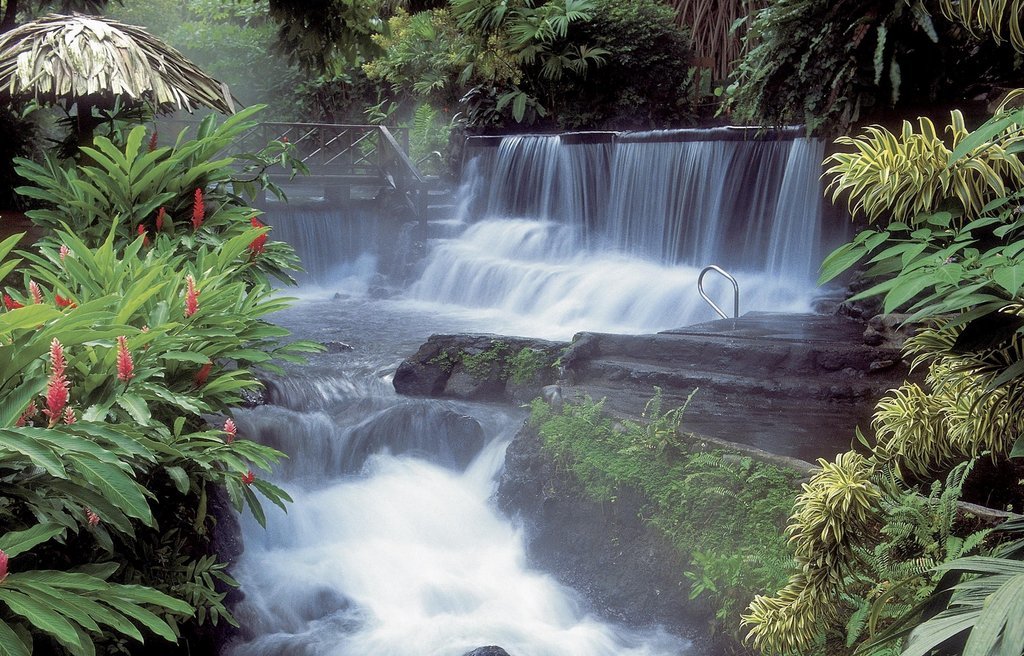 The mineral-rich, thermal waters of Tabacón Hotsprings.