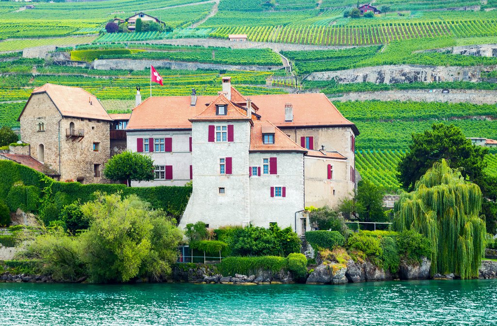 Girolles Castle on the northern shore of Lake Leman