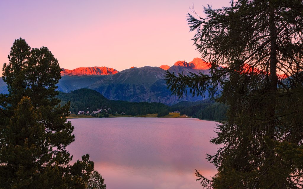 St. Moritz Lake in summer