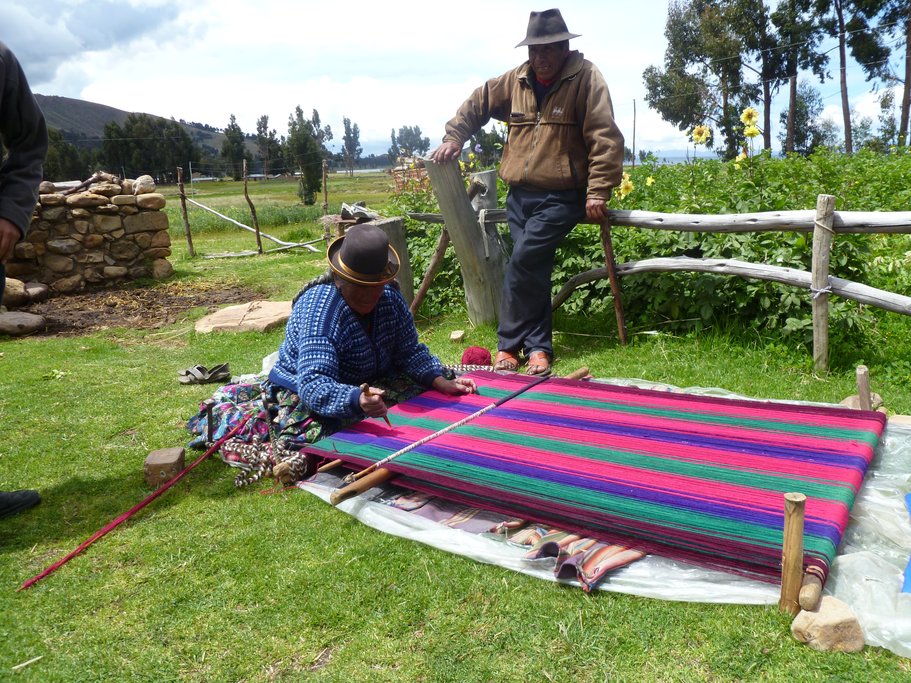 The locals make money through their community-based agri-tourism project, and by creating traditional textiles