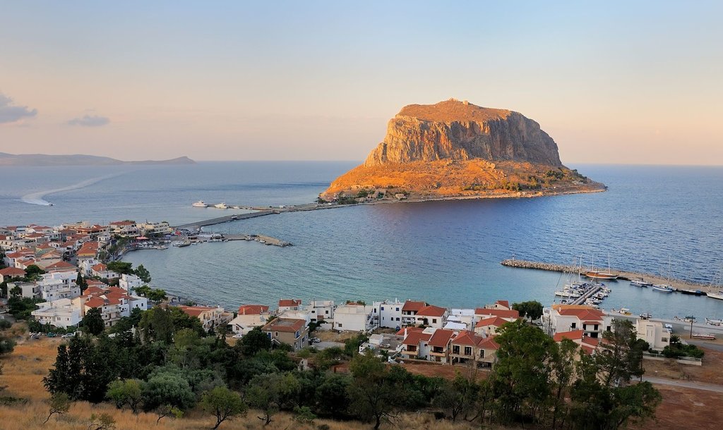 Monemvasia from Afar