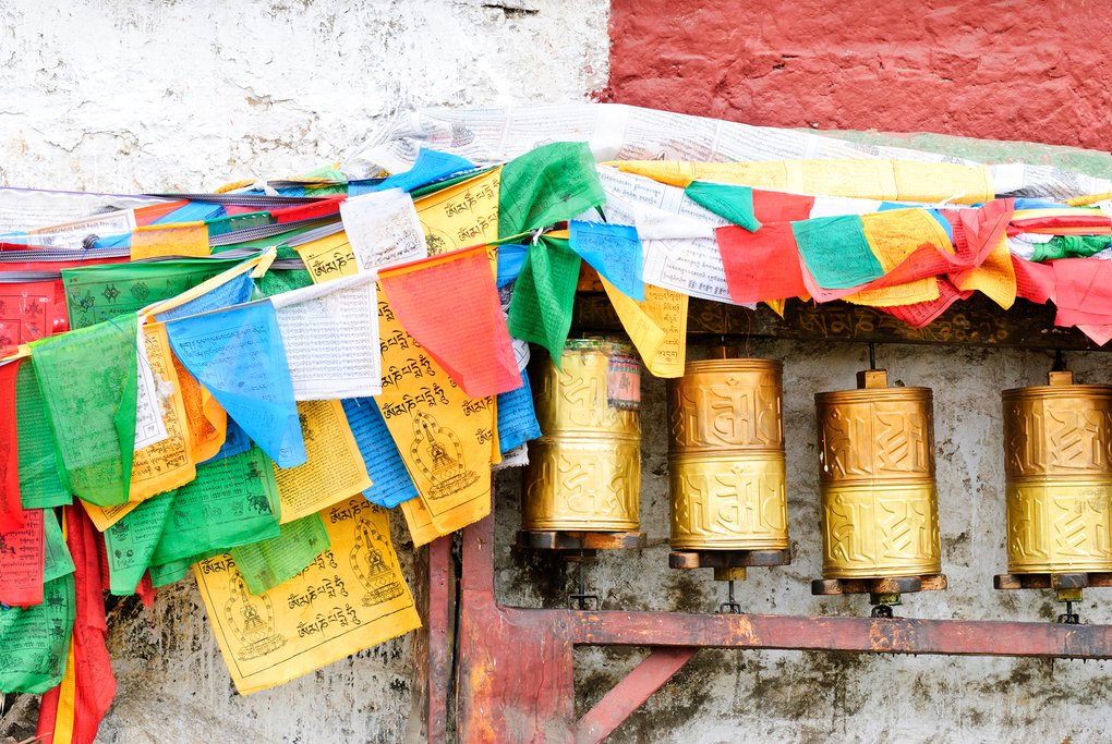 Prayer drums, Lhasa, Tibet, China