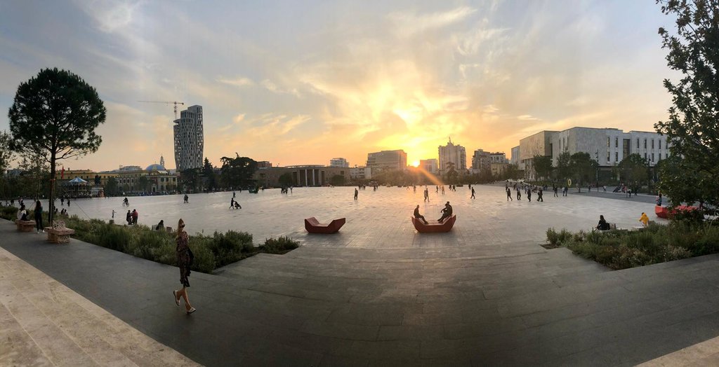 Skanderbeg Square at Sundown
