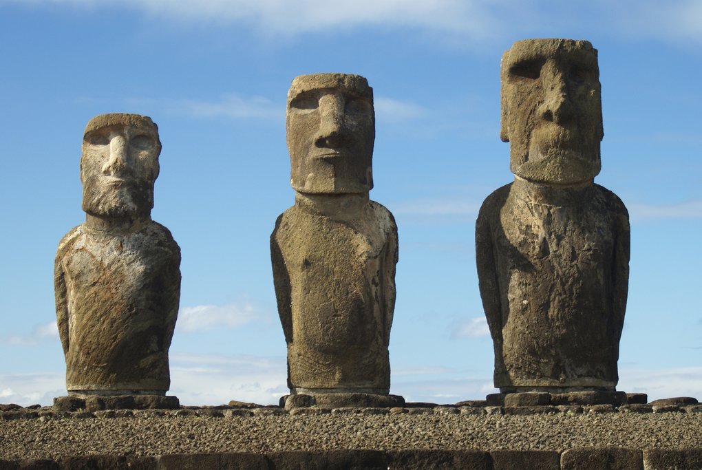 The moai, Easter Island's literal figureheads
