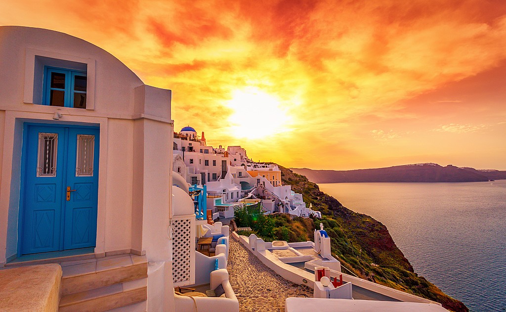 Sunset over Oia