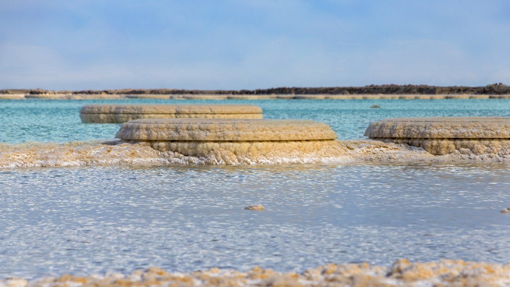 Salt formations in the Dead Sea