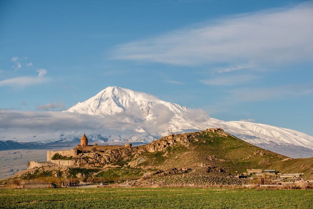 Khor Virap Monastery with Mount Ararat in the background