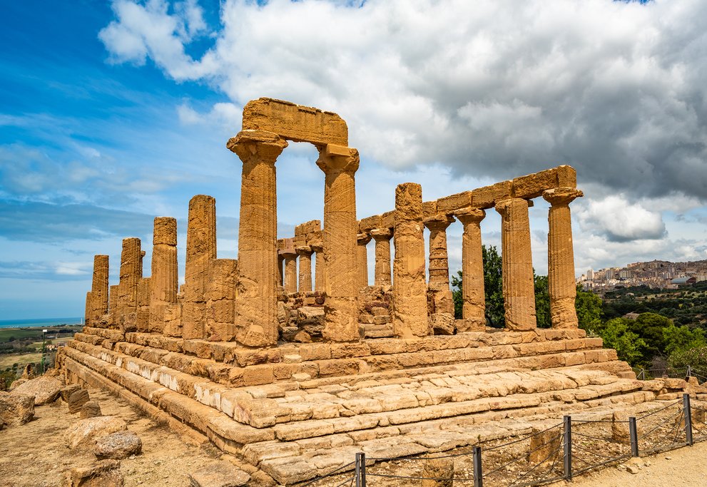 Temple of Juno in the Valley of the Temples, Agrigento, Sicily
