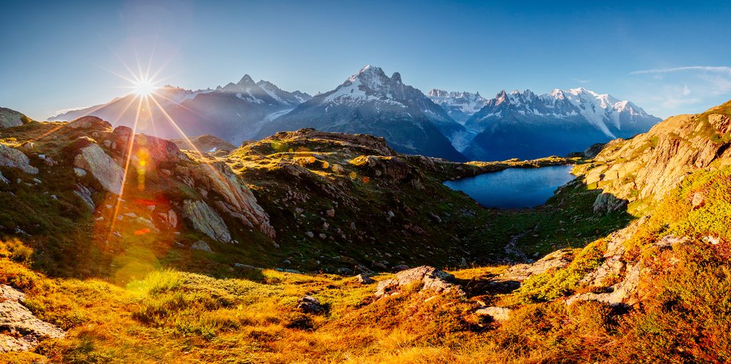 View of Mont Blanc from Aiguilles Rouges