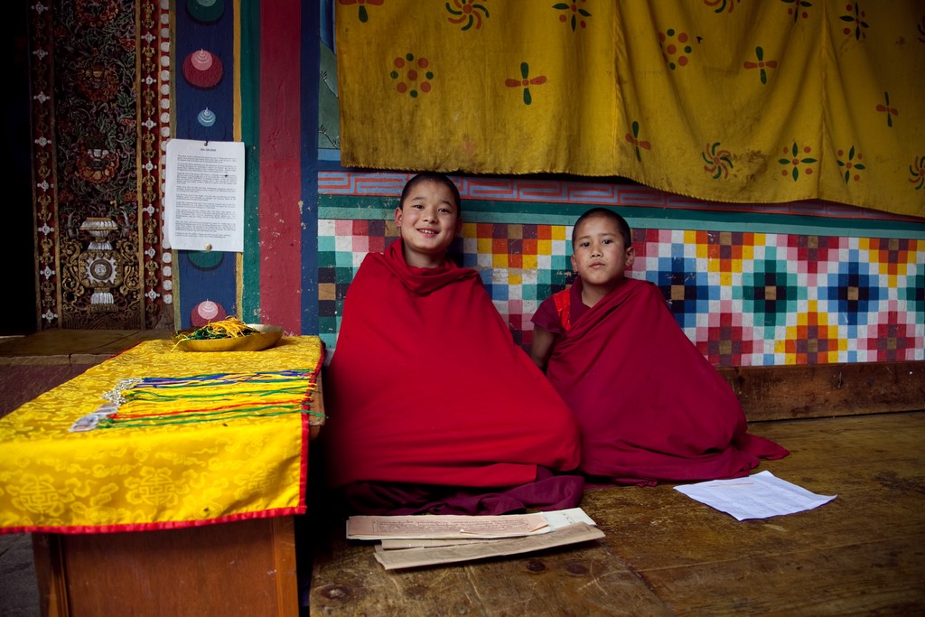 Young Bhutanese monks