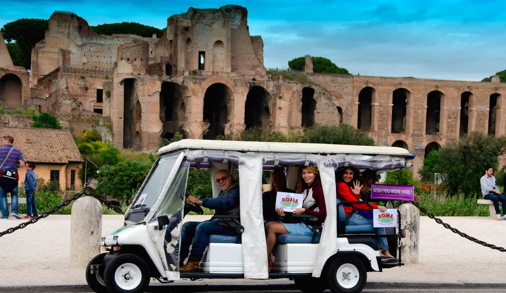 See Rome by golf cart