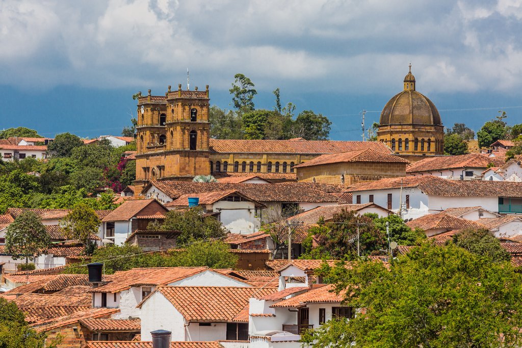 The skyline of Barichara in the Santander region