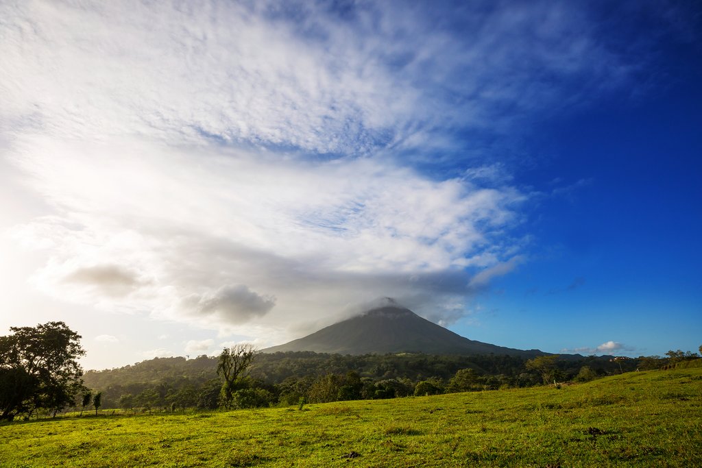 Arenal Volcano stands at an impressive 1,633-meters (5,358-feet) high