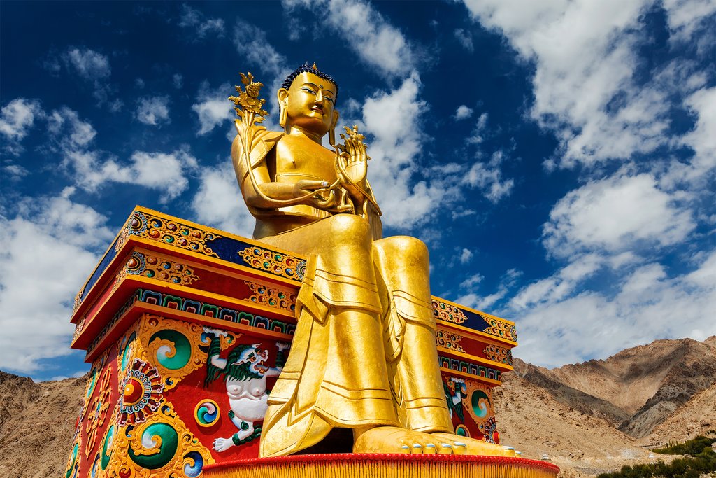 The Buddha Maitreya statue in Likir