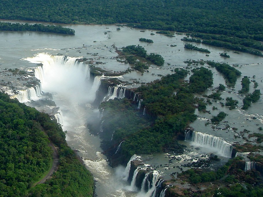 Iguazú is the second-largest waterfall system in the world