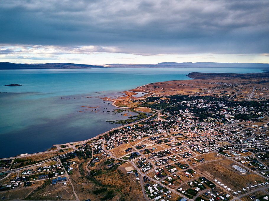Aerial view of El Calafate